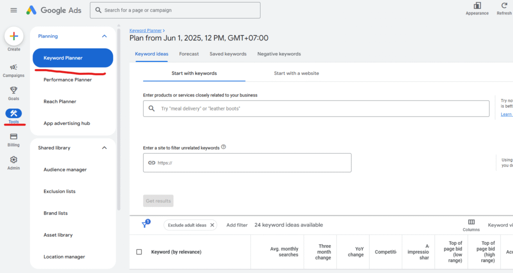 Google ads untuk membuat artikel SEO