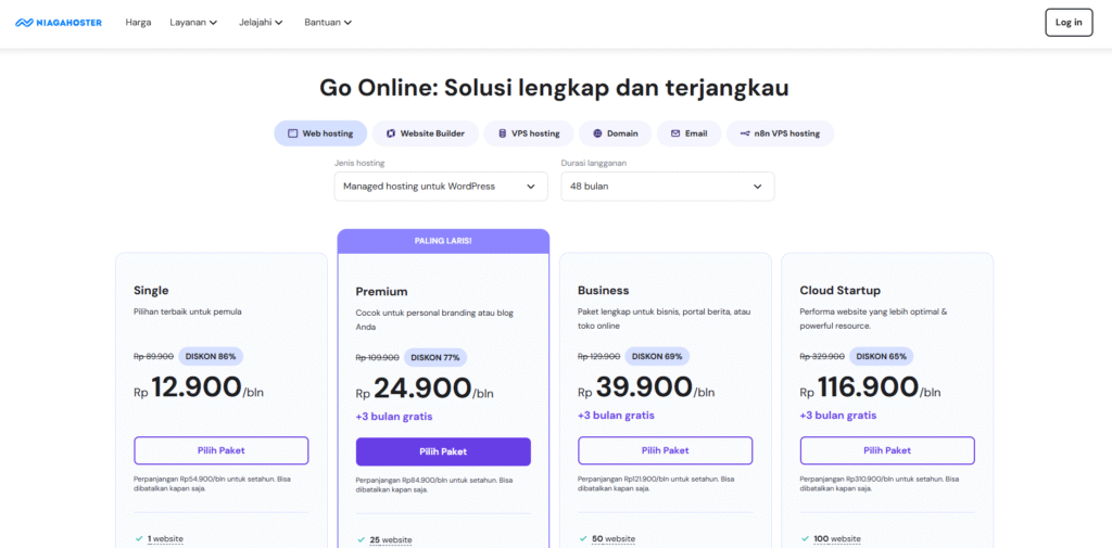 Pemilihan hosting service sebelum membuat website